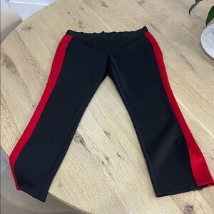Pam & Gela women’s Black Joggers with Red Stripes